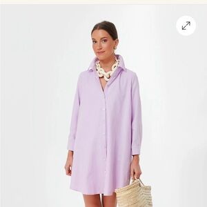Tuckernuck Pomander Dress/ Size Medium/8/10 Lavender Oxford